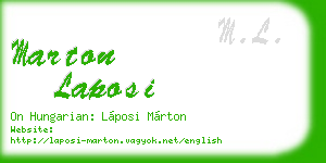 marton laposi business card