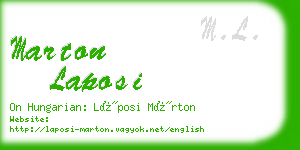 marton laposi business card